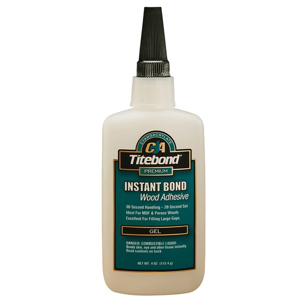 Titebond TITEBOND Instant Bond Translucent Wood Adhesive, 4 oz, Gel